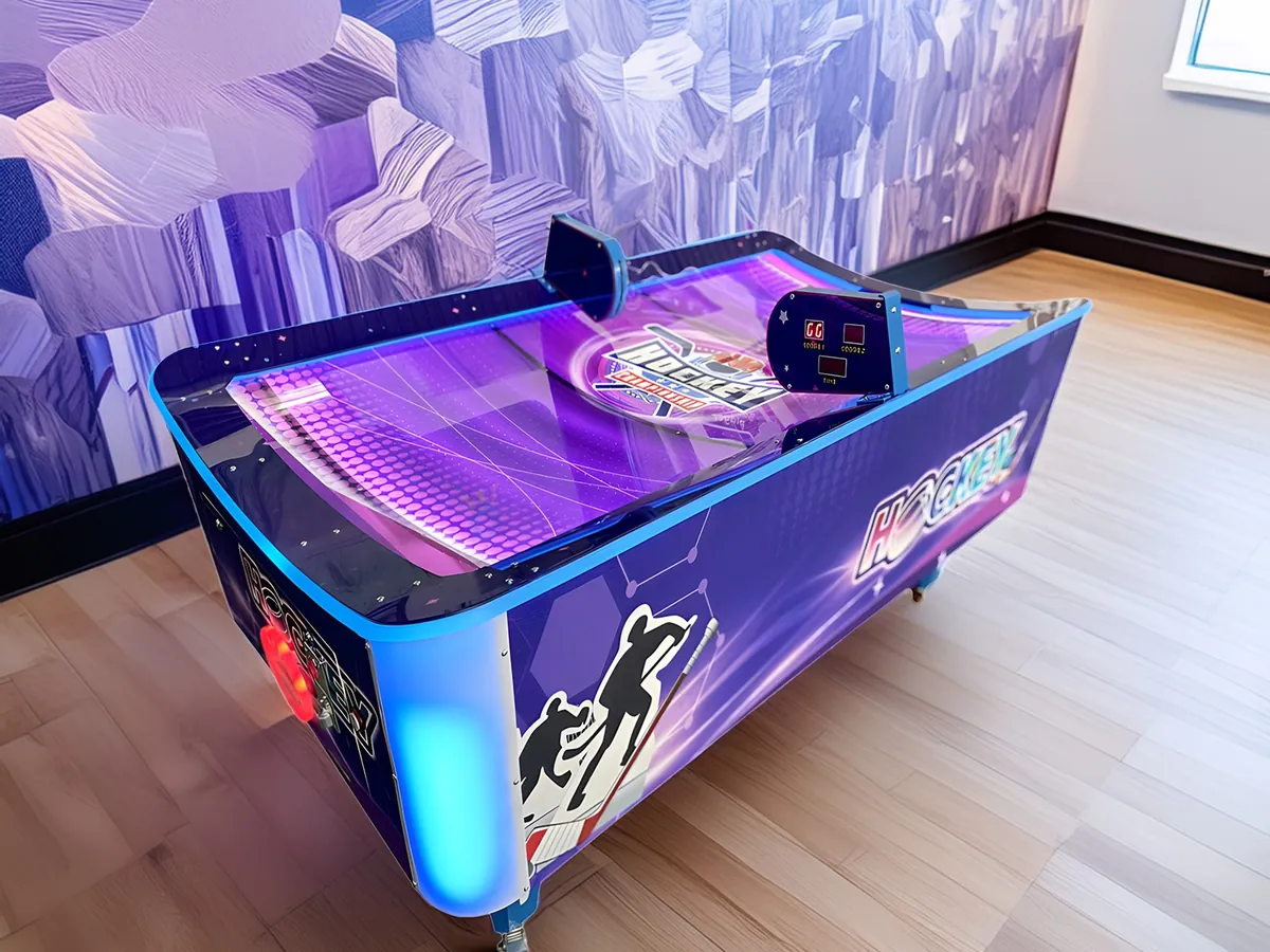 Air hockey incurvé – location jeux d'arcade et de fête foraine en Île-de-France, France Gonflable