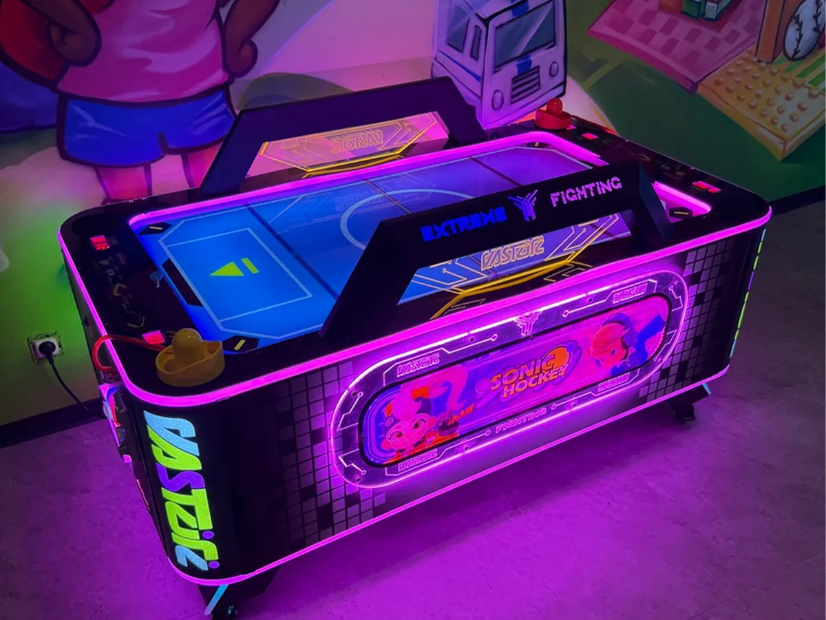 Air hockey Petit Champion – location jeux d'arcade et de fête foraine en Île-de-France, France Gonflable